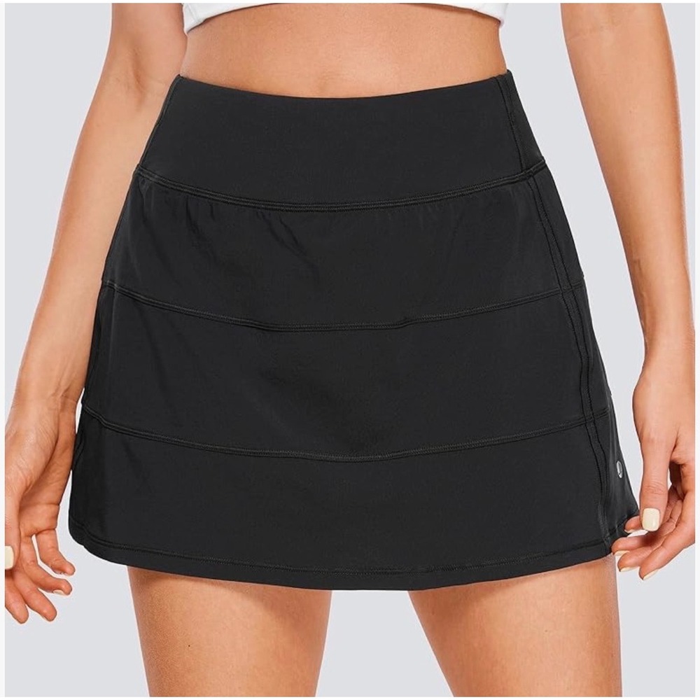 CRZ YOGA Womens Athletic Skort Black Tennis Golf Running Skirt XXS RS37